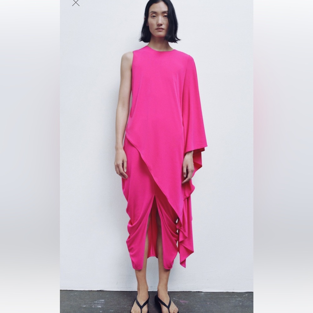 NWT ZARA 2pcs ASYMMETRIC TOP AND DRAPED SIDE SKIRT IN SIZE S